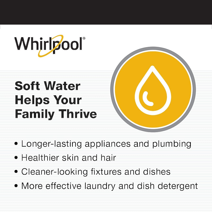 Whirlpool 46000 -Grain Pro Series Wi-Fi Enabled Smart Water Softener For Hard Water and Iron Reduction