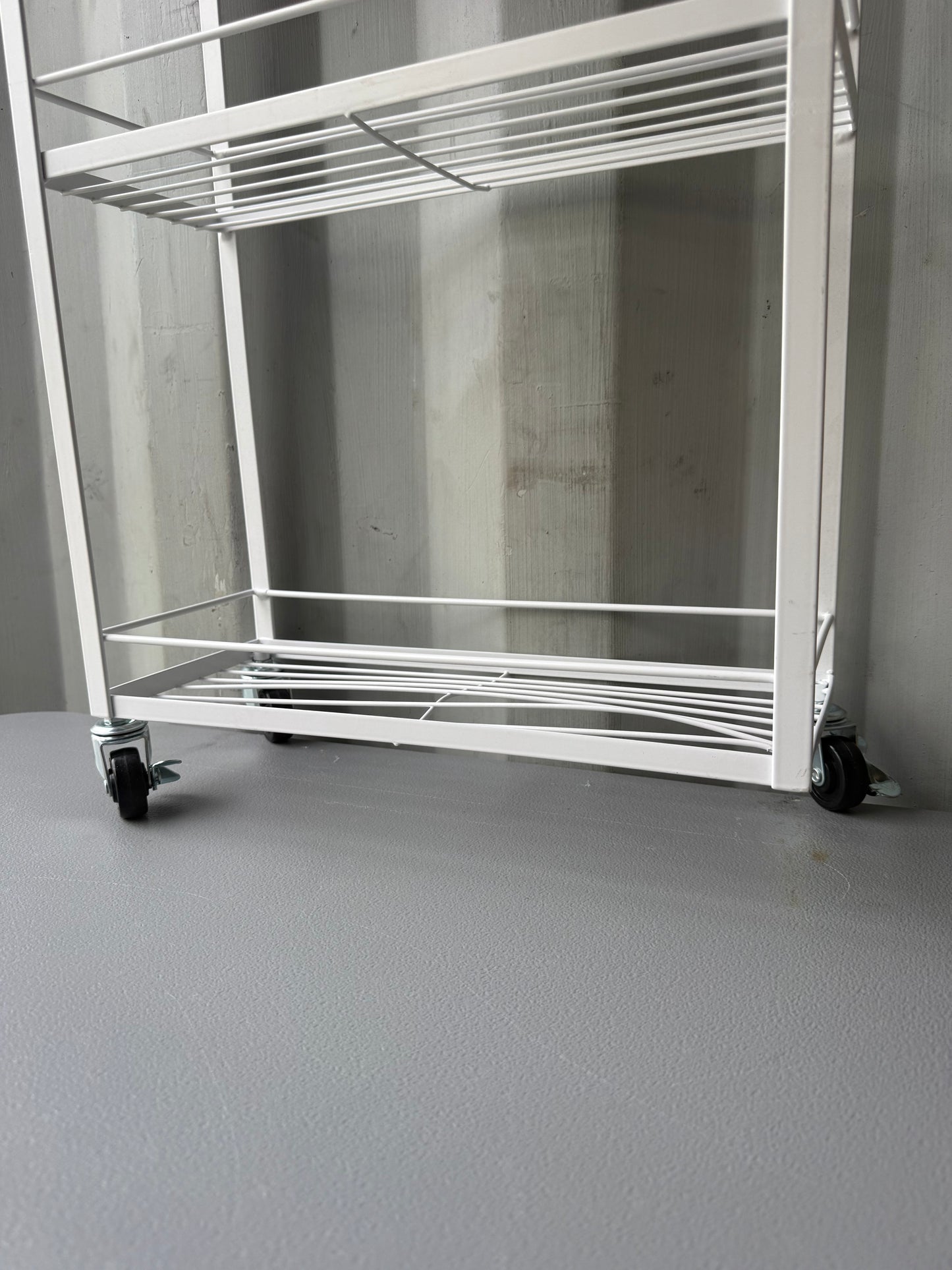 Skinny Storage Cart Matte White - Brightroom™: Iron Utility Cart