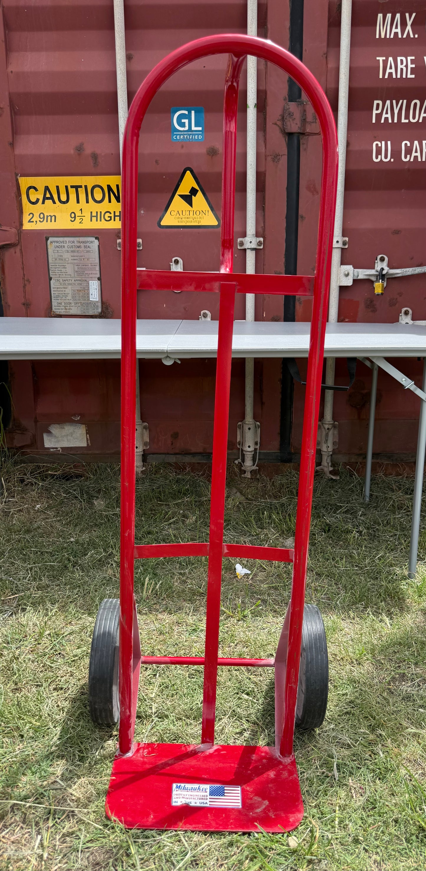 Milwaukee 800-lb Capacity 2 Wheel Red Steel Standard Hand Trolley