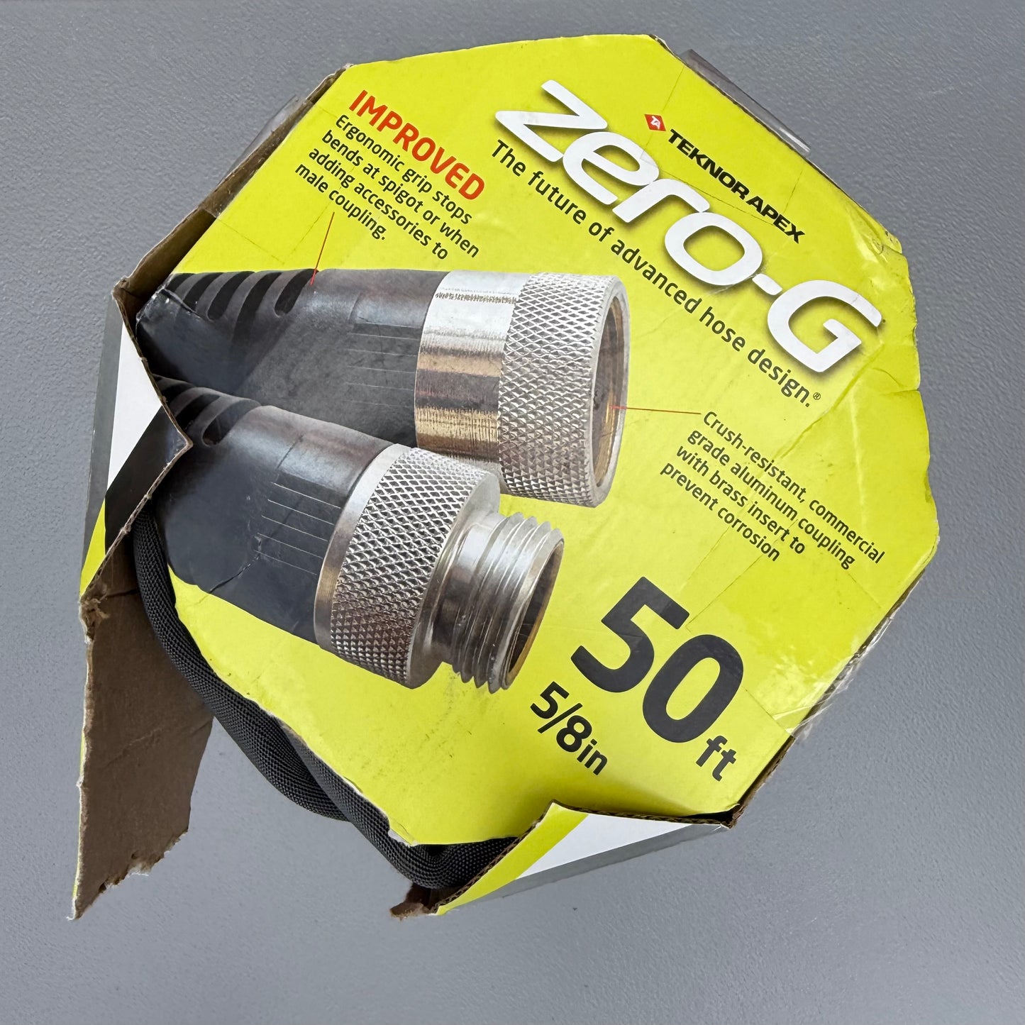 Zero-G Teknor Apex 5/8-in x 50-ft Premium -Duty Kink Free Woven Gray Hose