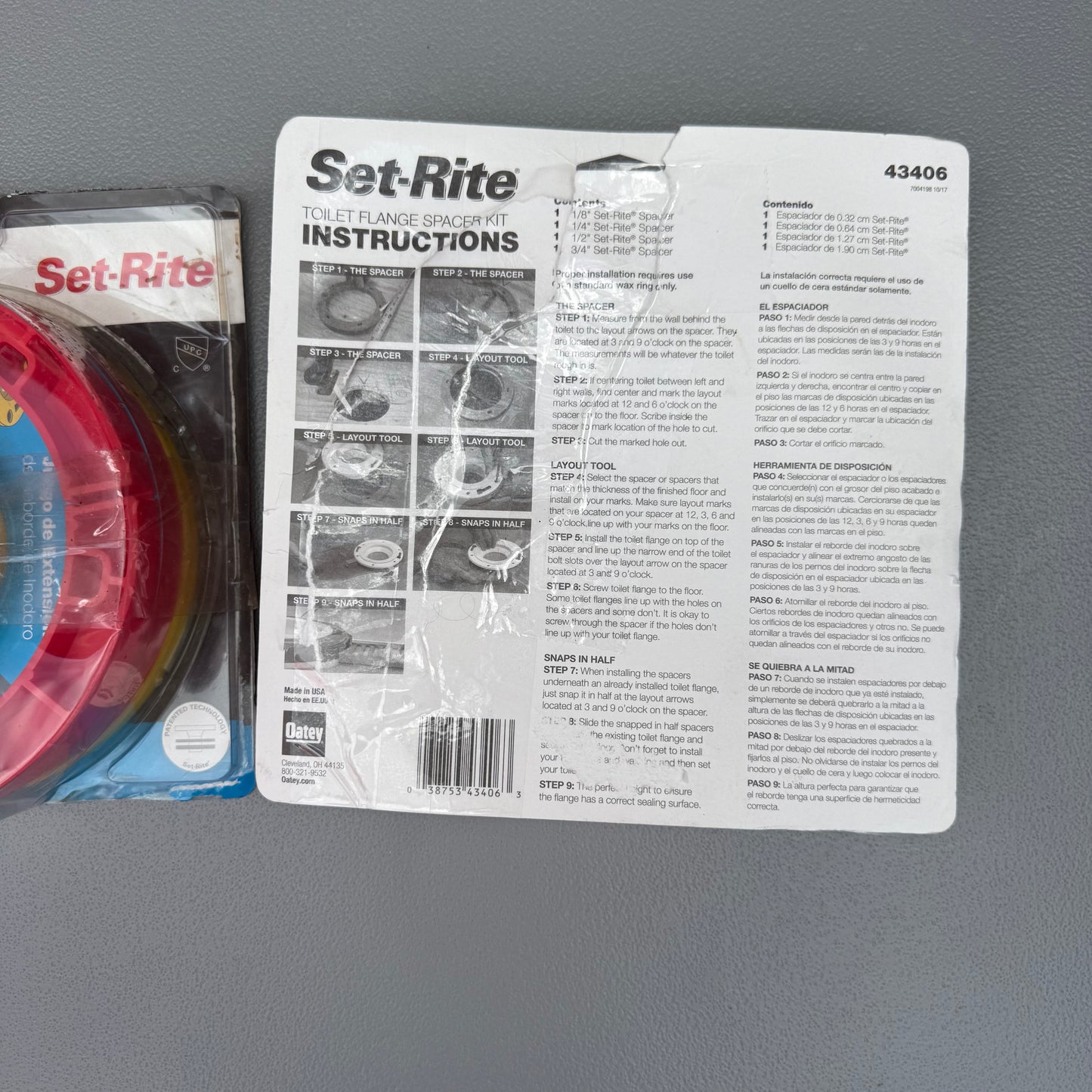 Set of 2 Oatey Set-Rite 7.13-in Red Plastic Toilet flange Extender Kits