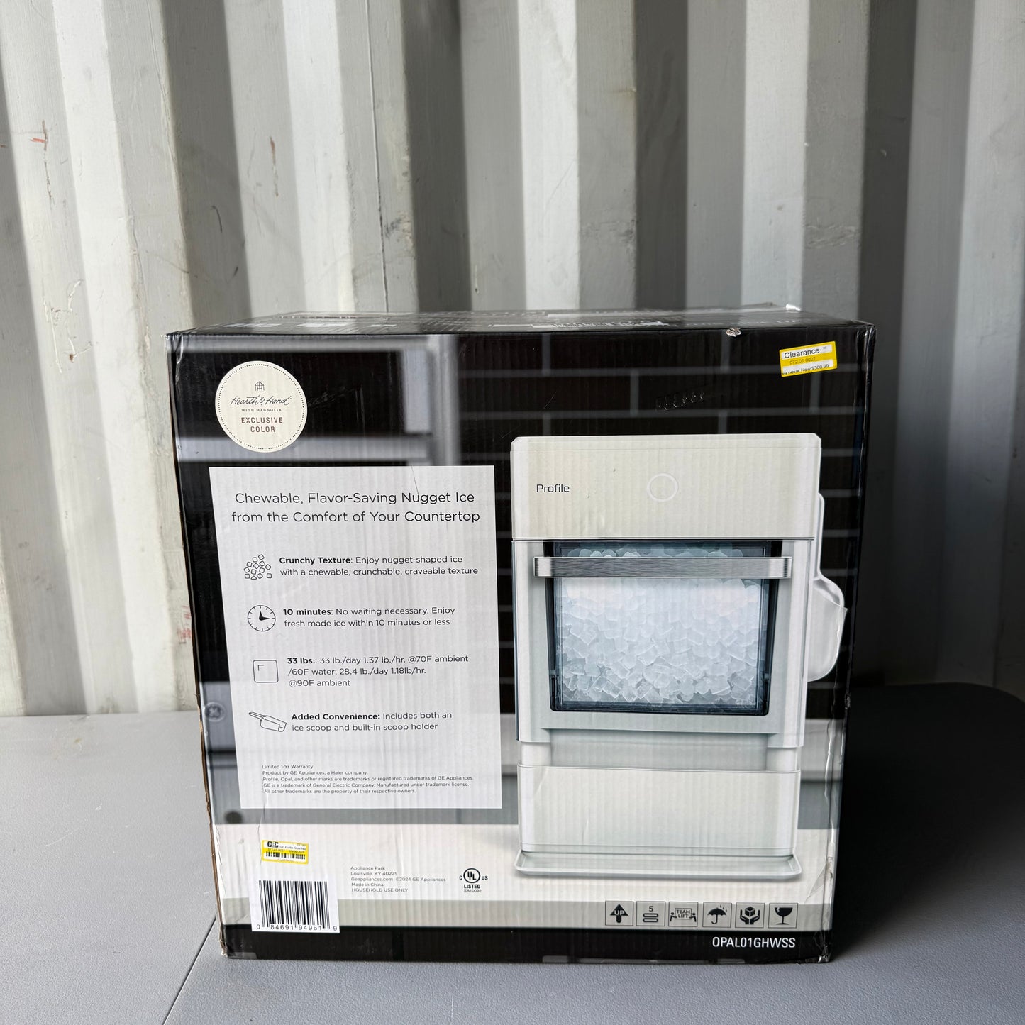 GE Profile Opal Nugget Ice Maker - Hearth & Hand™ with Magnolia: Stainless Steel, Countertop, 34 lbs Daily Production