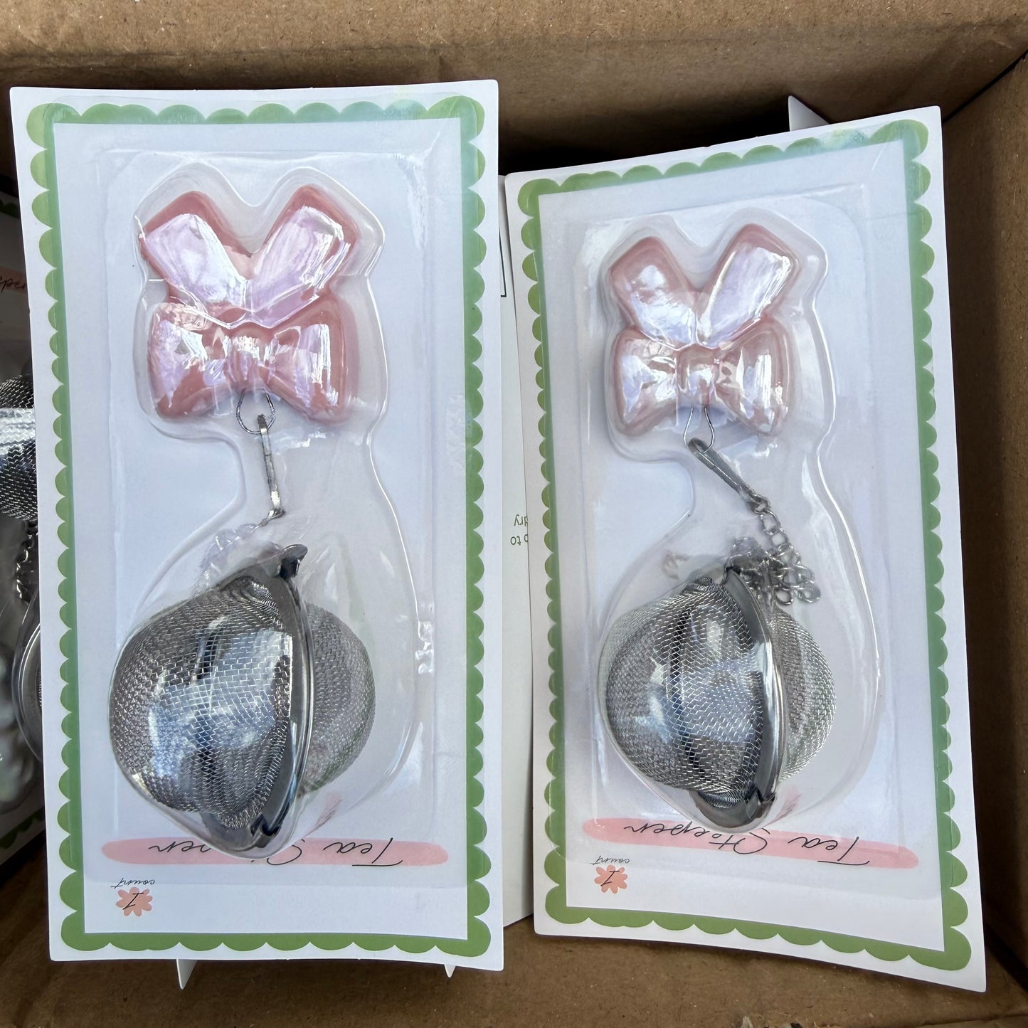 Box of Tea Steeper Bows - Pink, Blue, Cream