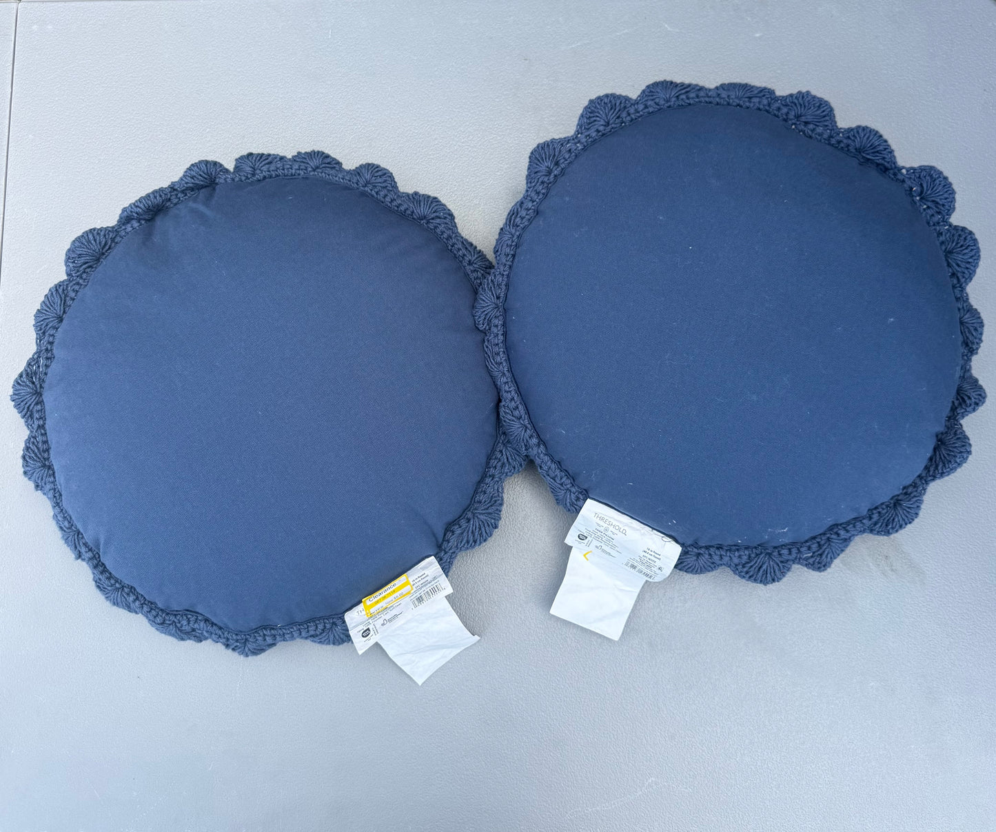 Set of 2 Threshold 16” Round Toss Pillows