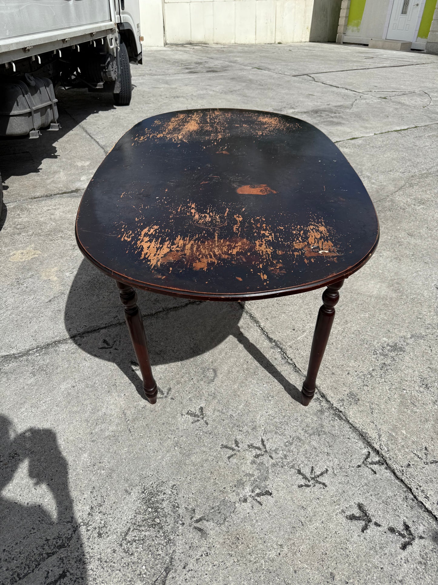 Solid Wooden Base/MDF Top Dining Table
