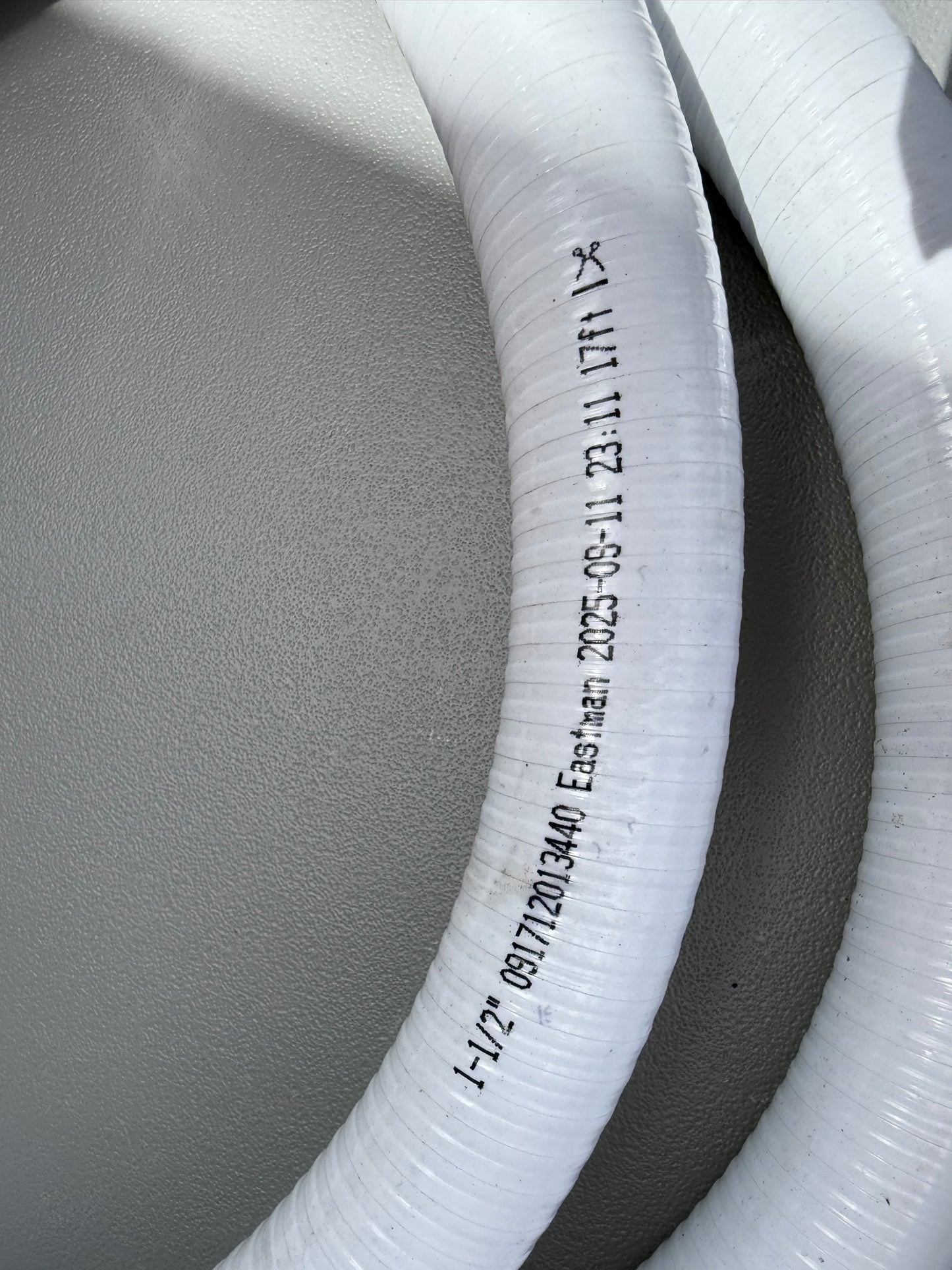 Set of 2 EZ-FLO 1-in ID White PVC Flexible Spa Hoses