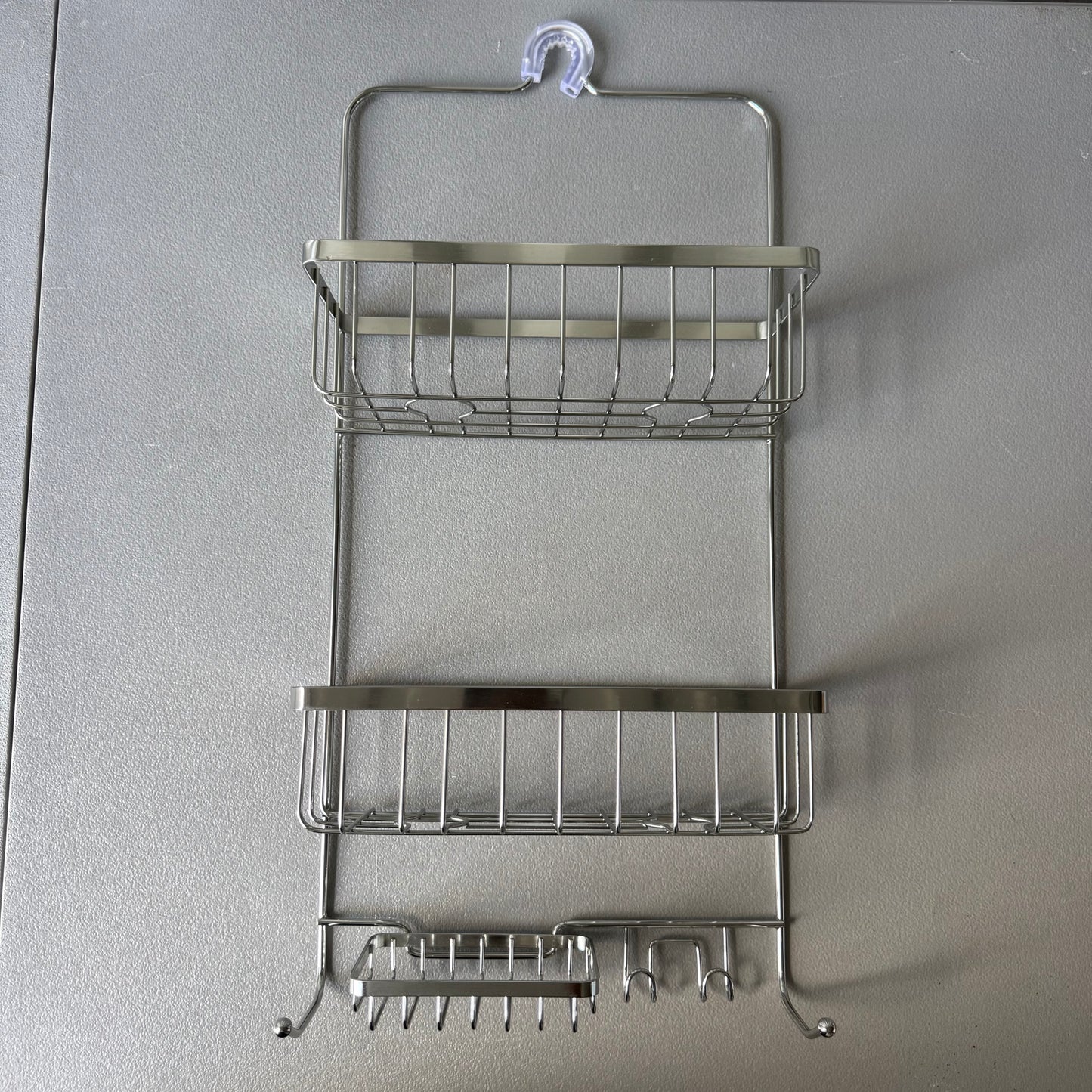 Bathroom Shower Caddy Chrome - Threshold™: Rust-Resistant Steel, Hanging Organizer with Shelf Storage, 24" Height