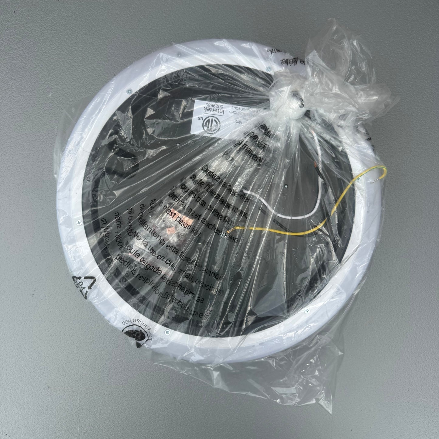 Project Source 14-in Matte Black Indoor 1 -Light LED Tunable White Flush Mount Light