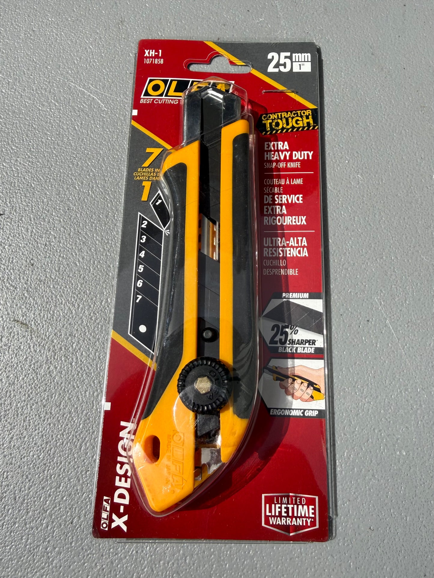 OLFA 25mm 1 -Blade Retractable Utility Knife (with Snap-Off Blade)