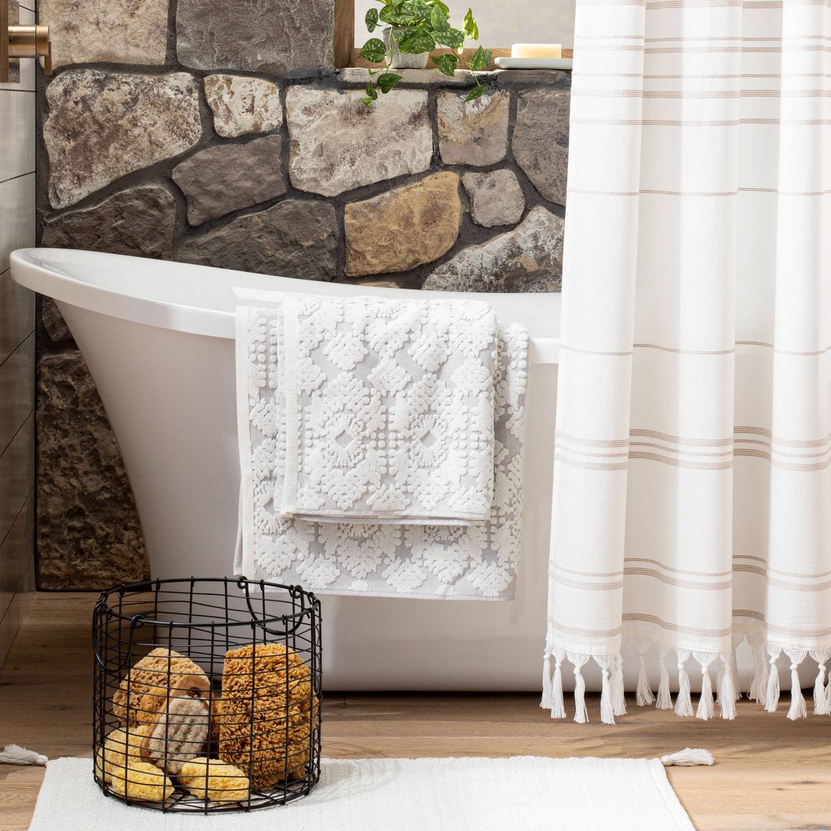 Round Wire Storage Basket with Handles Black - Hearth & Hand™ with Magnolia