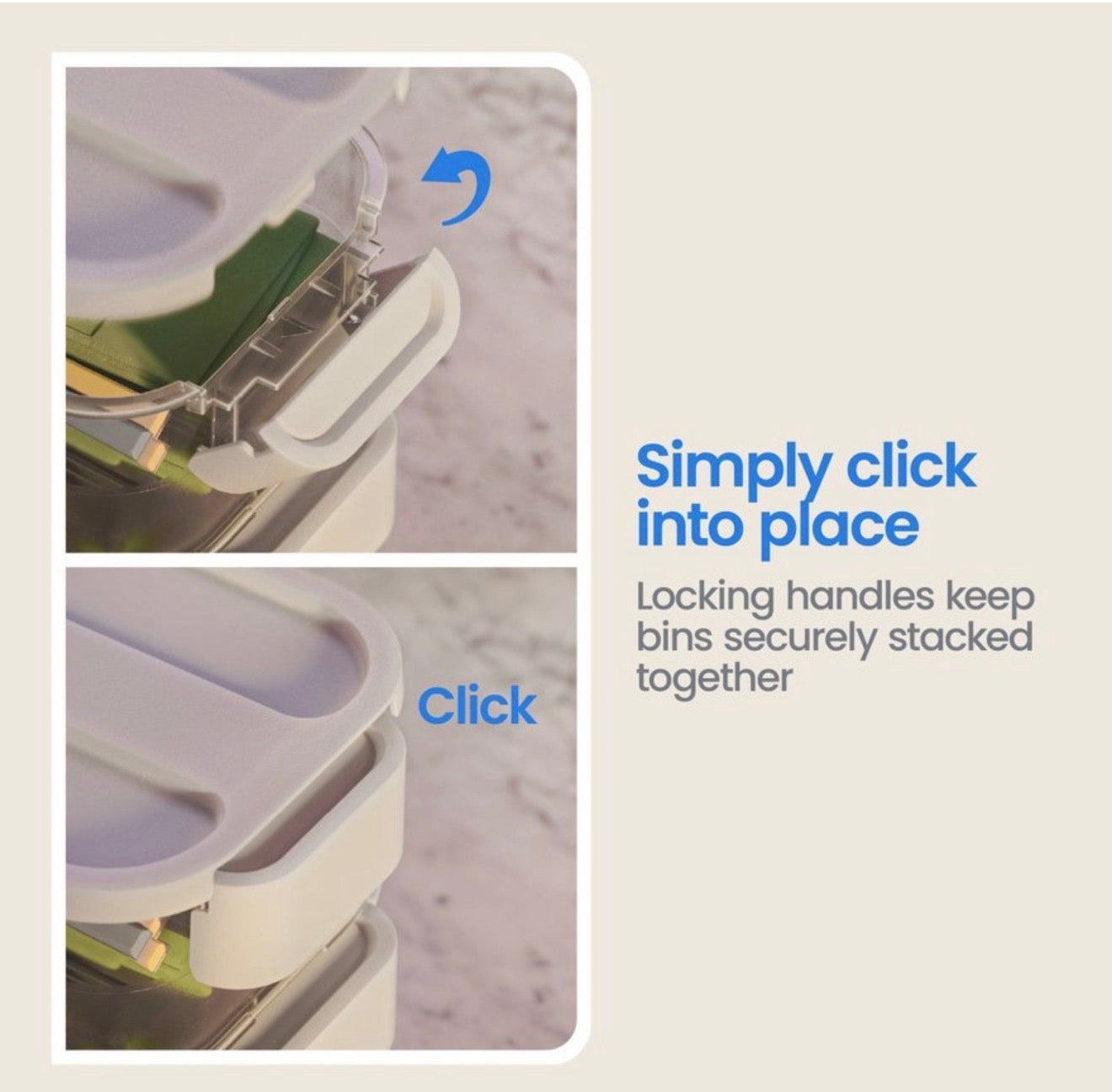 Set of 5 Click in Place 4.5qt Clear Slim Plastic Storage Bin with White Latch - Brightroom™