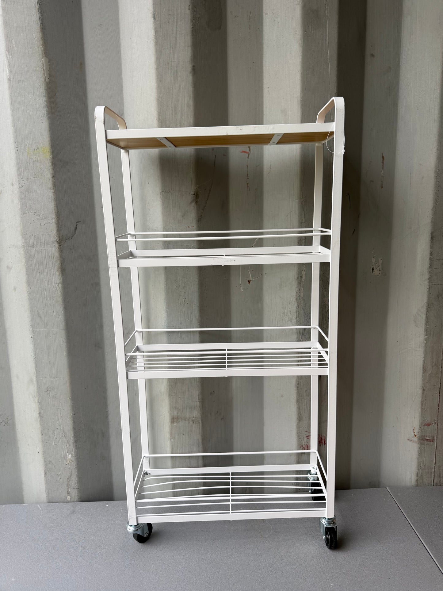 Skinny Storage Cart Matte White - Brightroom™: Iron Utility Cart