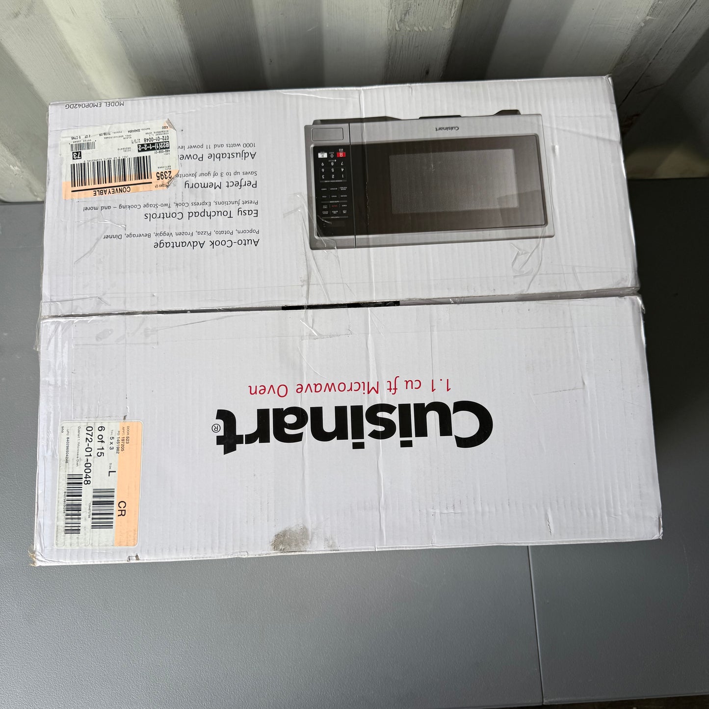 Cuisinart 1.1 cu ft Microwave Oven: Countertop, 1000W, 11 Power Levels, Digital Display, Child Lock, Black