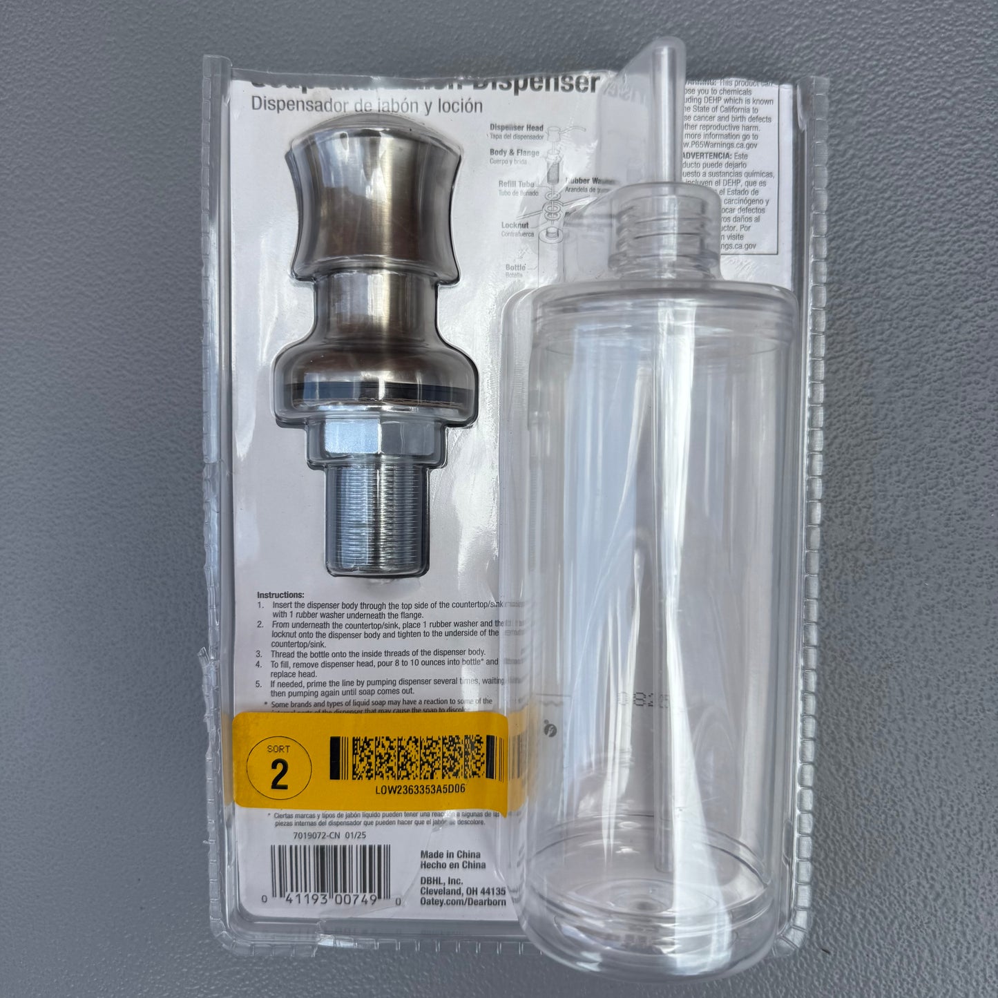 Dearborn Brushed Nickel 10-oz Capacity Deck Mount Soap and Lotion Dispenser