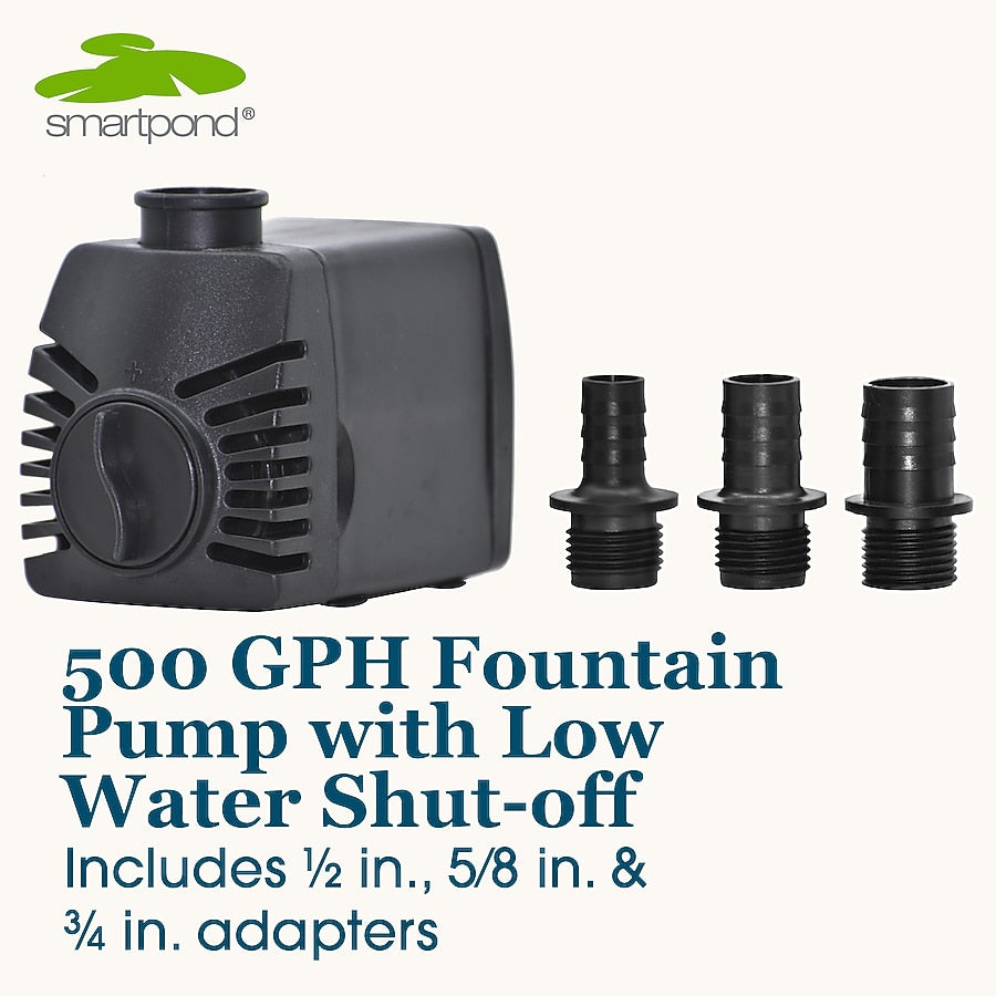 Smartpond Low Water Shut-Off 500 -GPH Submersible Corded Electric Fountain Pump