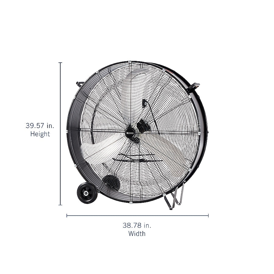 Utilitech 36-in High Velocity Indoor Industrial Fan - Black
