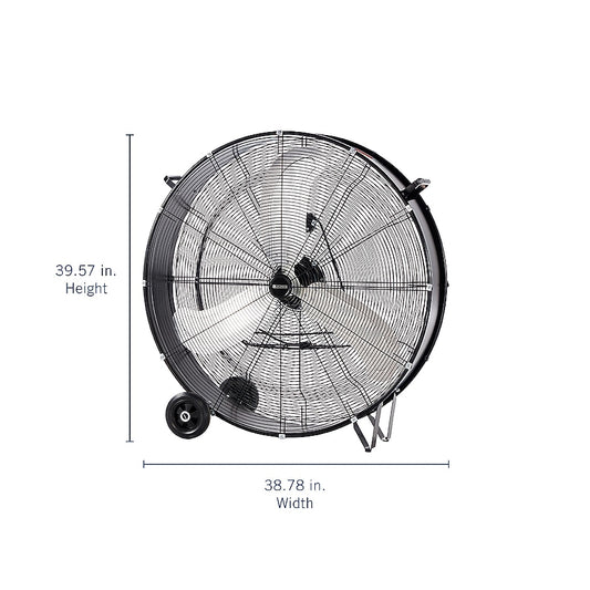 Utilitech 36-in High Velocity Indoor Industrial Fan - Black
