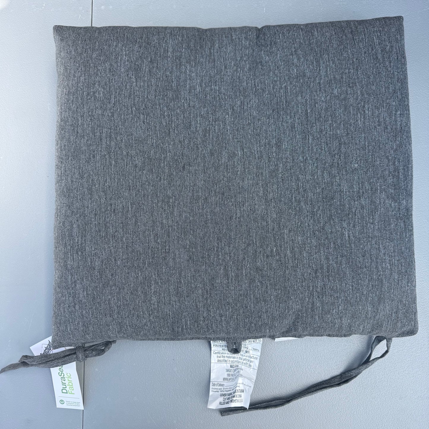 18”x20” Outdoor Chair Seat Cushion - Charcoal Gray - Threshold