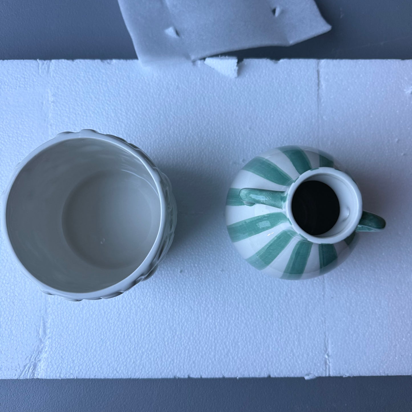 Set of 2 Assorted Ceramic Vessels