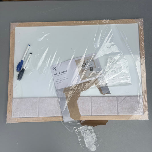 U Brands 17"x23" Wood Frame Dry Erase Board