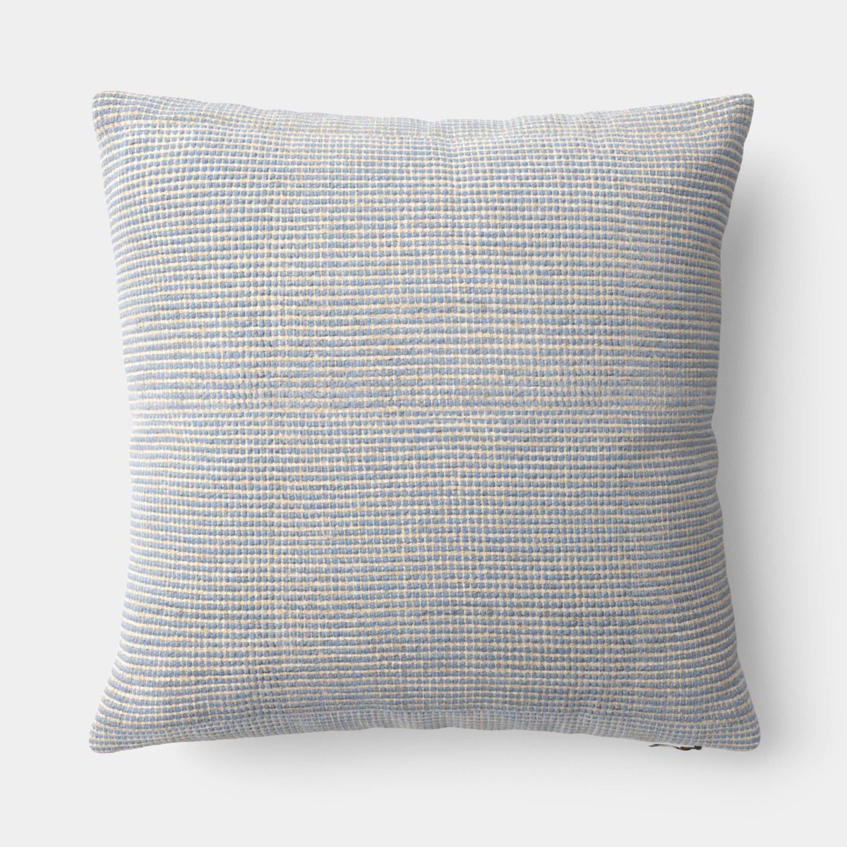 Square Chunky Linen Pillow with Exposed Zipper Blue - Threshold™
