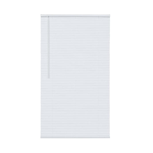 Project Source 1-in Slat Width 72-in x 64-in Cordless White Vinyl Light Filtering Mini-Blinds