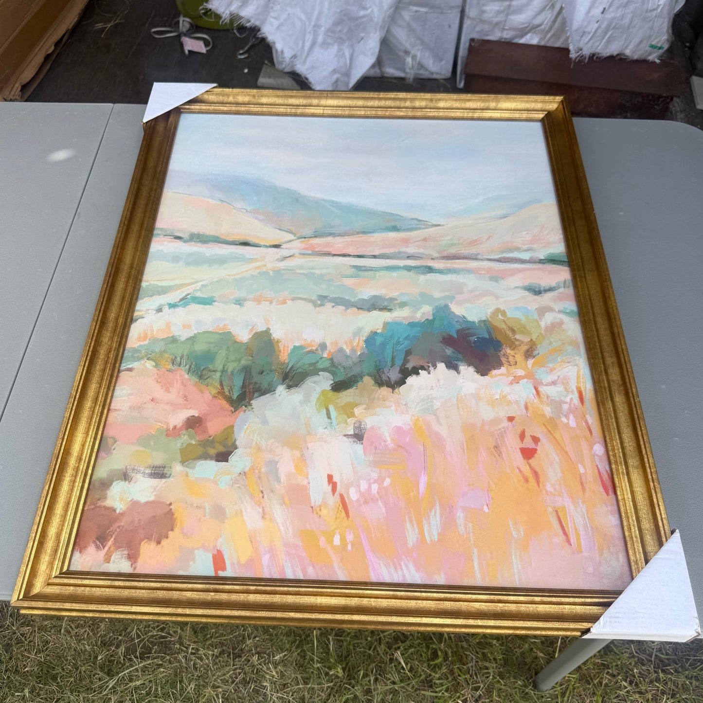 24"x30" Colorful Landscape Canvas Board Framed Art - Threshold™