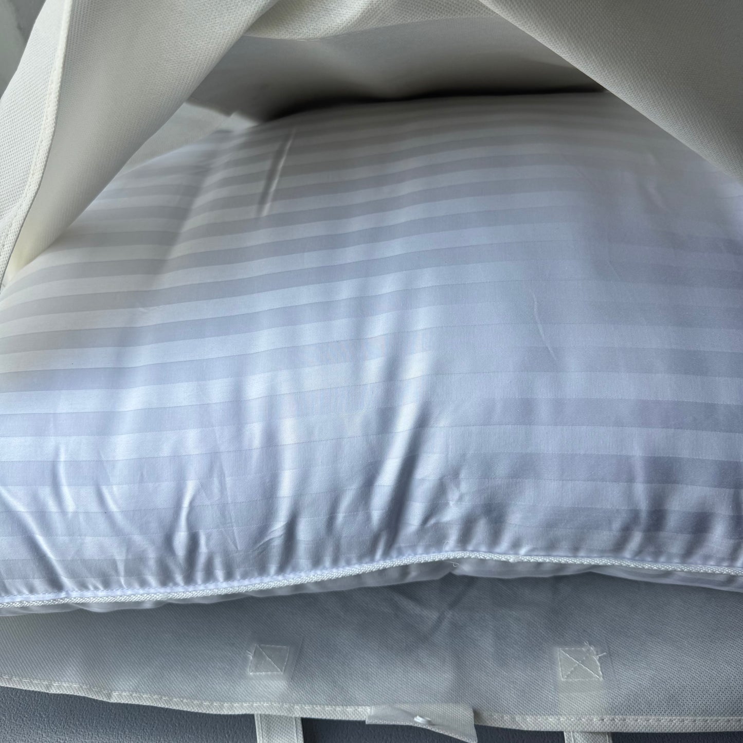 Set of 3 Threshold Hotel Sateen Down Alternative Firm Pillow (Standard/Queen, 20x28 in)