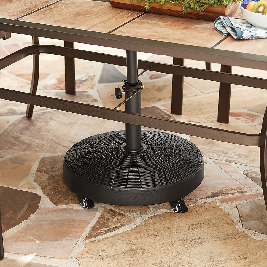 Style Selections 50-lb Black HDPE Plastic Patio Umbrella Base