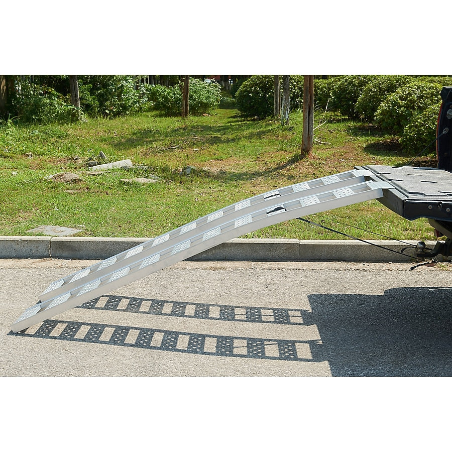 Set of 2 Aluminum Kobalt 0.93-ft x 7.53-ft 1500-lb Capacity Arched Folding Loading Ramp
