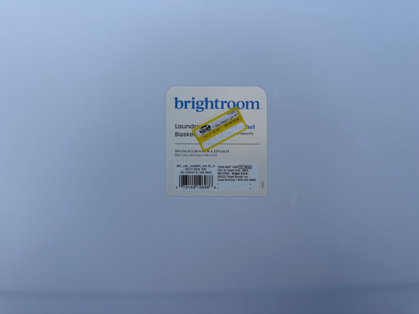 Set of 6 1.5bu Rectangle Modern Laundry Basket - Brightroom™