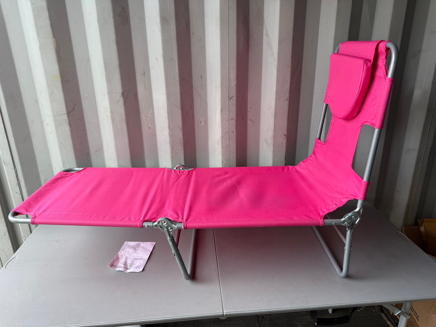 Ostrich Comfort Lounger Sunbathing Chaise Lounge Beach Chair with 3-Position Folding
