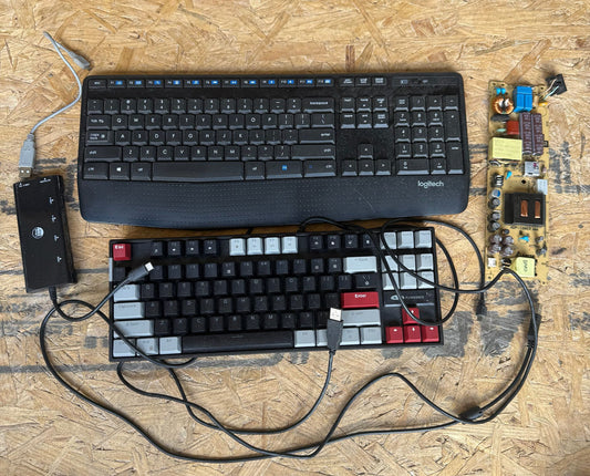 Logitech K270 Wireless Keyboard + MageGee Gaming Keyboard  + UltraPro Elite USB-C Multiport Hub +