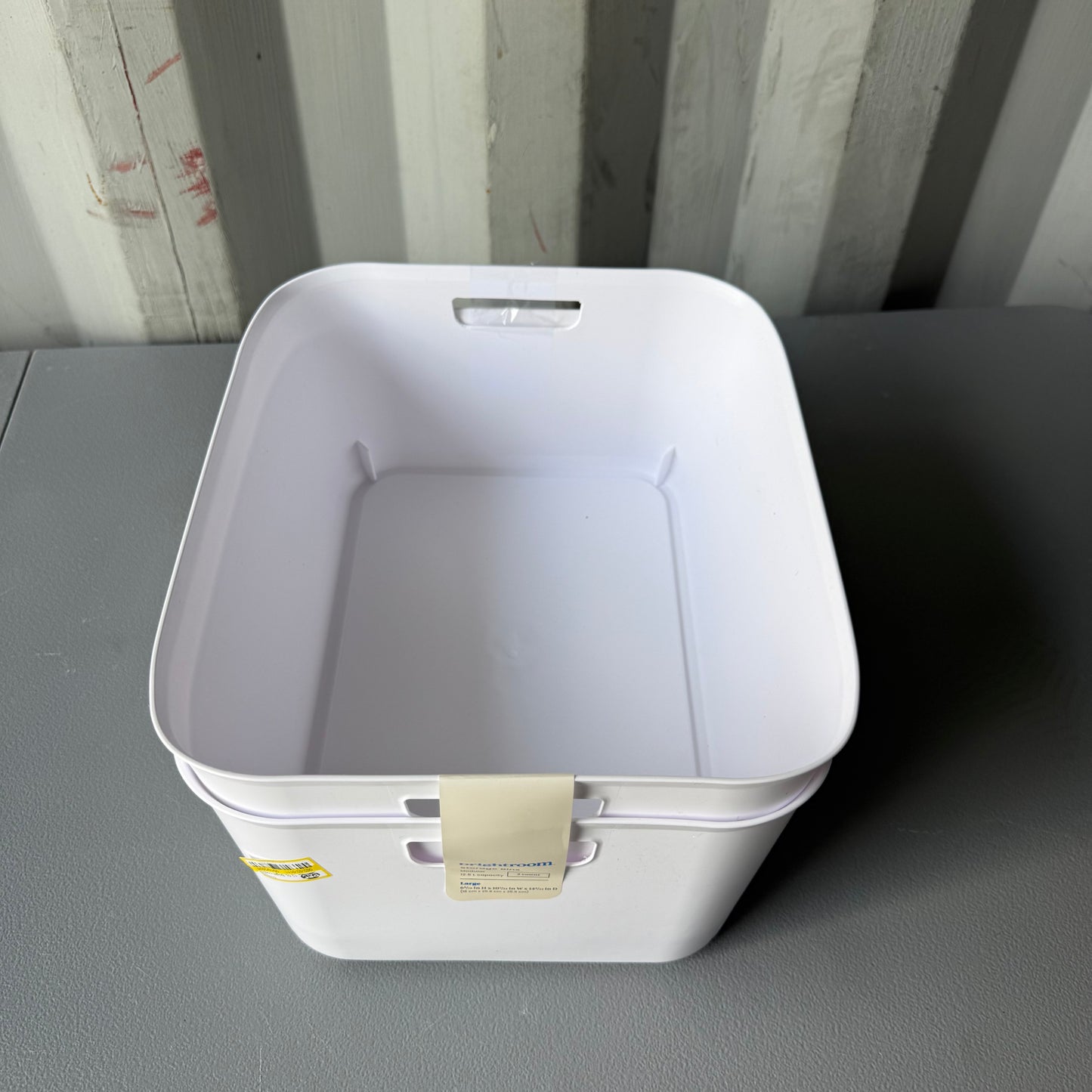 12.5L Brightroom Open Storage Tub White 2pk - Brightroom™