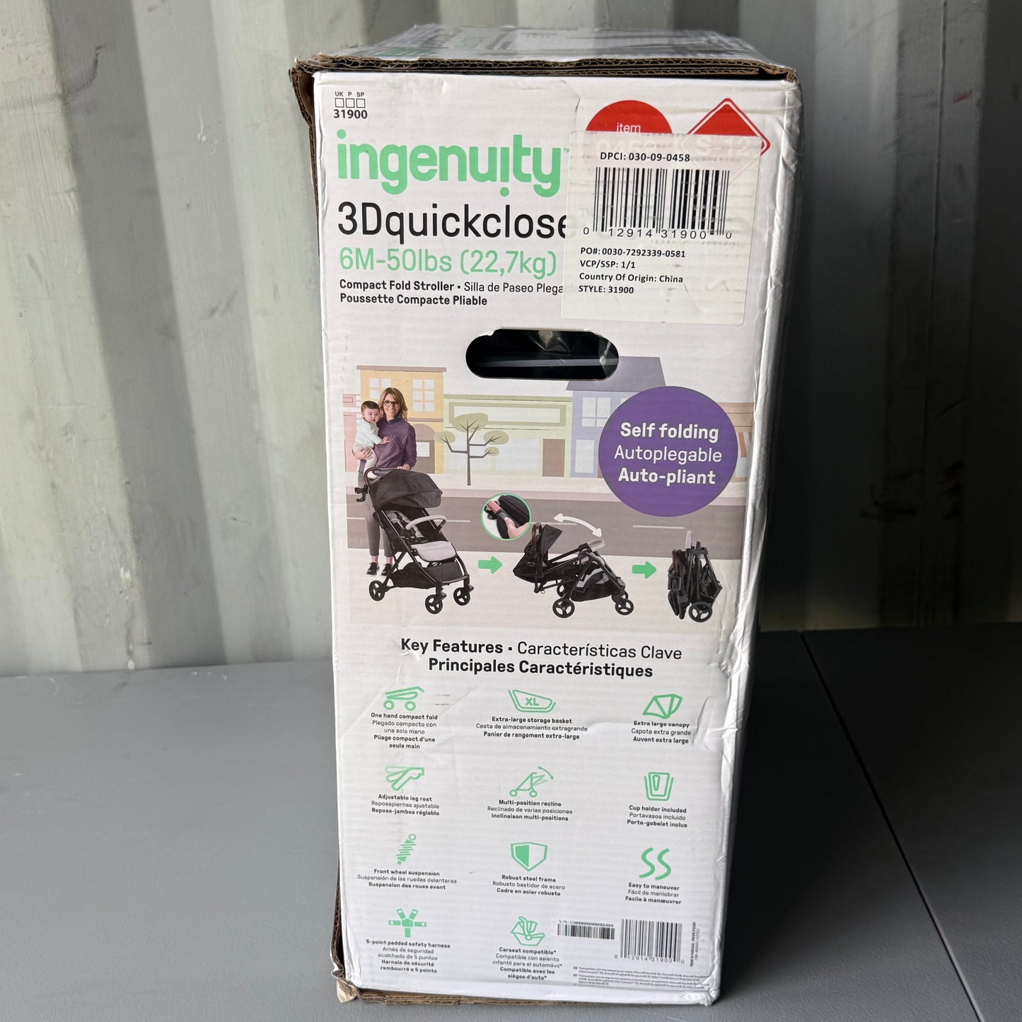 Ingenuity 3Dquickclose CS+ Compact Fold Stroller - Gray