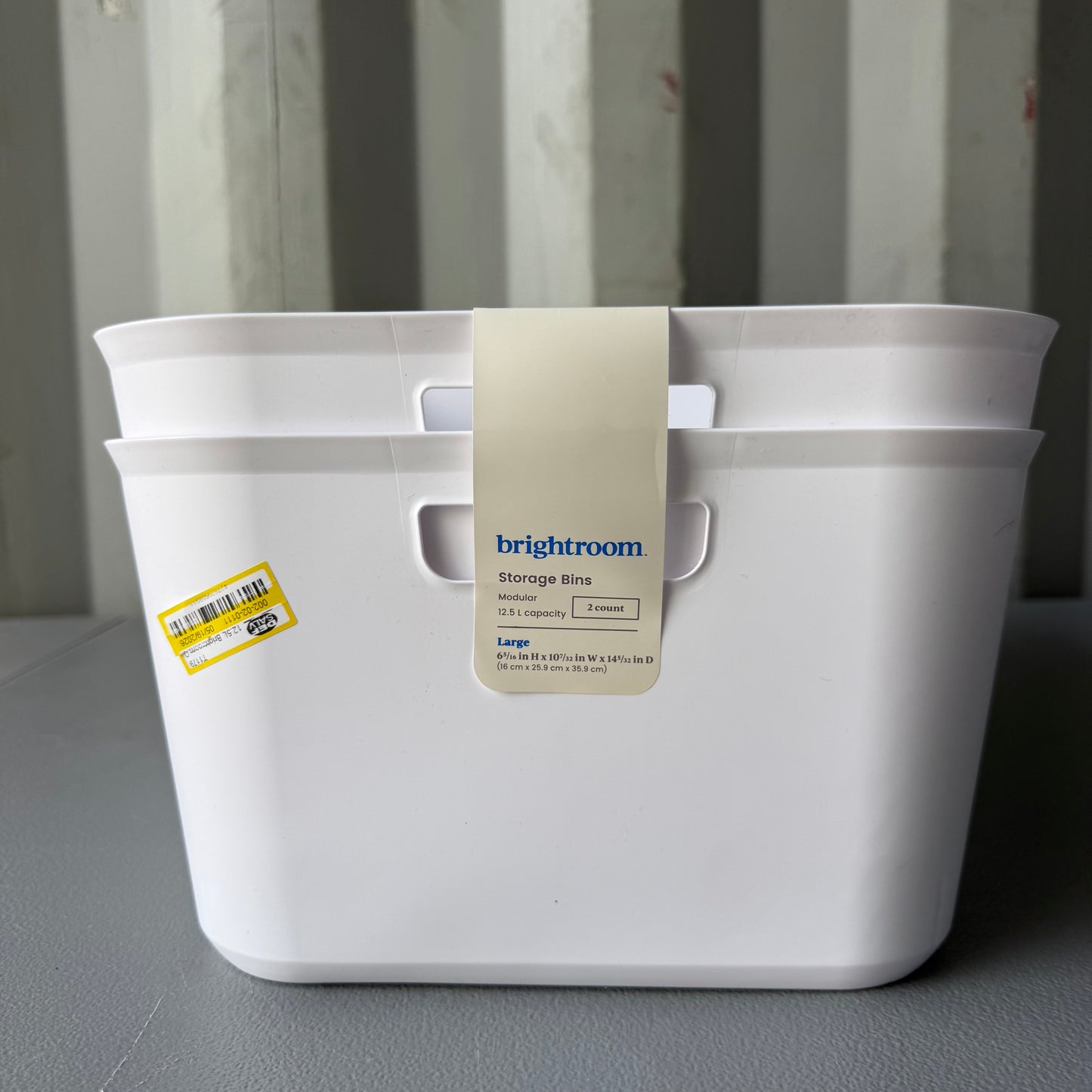 12.5L Brightroom Open Storage Tub White 2pk - Brightroom™