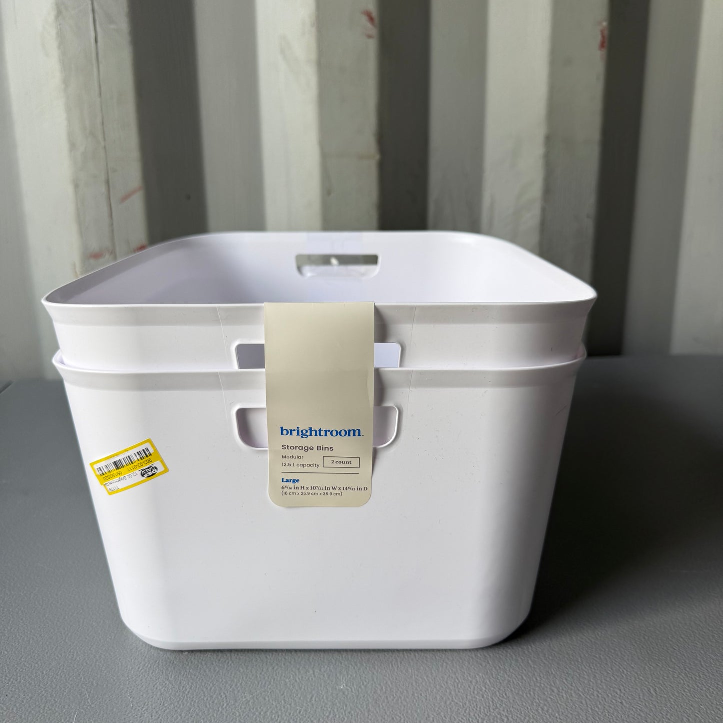 12.5L Brightroom Open Storage Tub White 2pk - Brightroom™