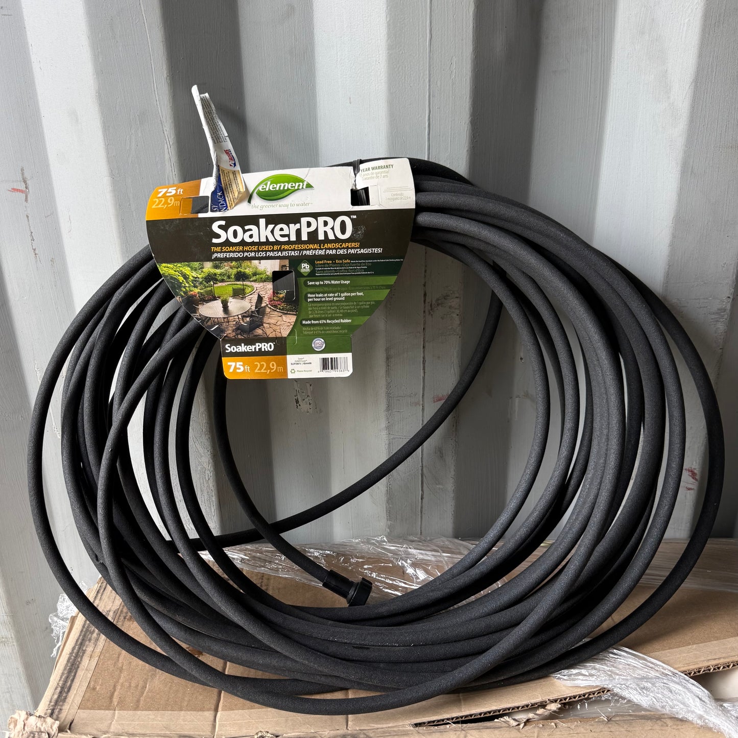Element 3/8-in x 75-ft Kink Free Rubber Black Soaker Hose