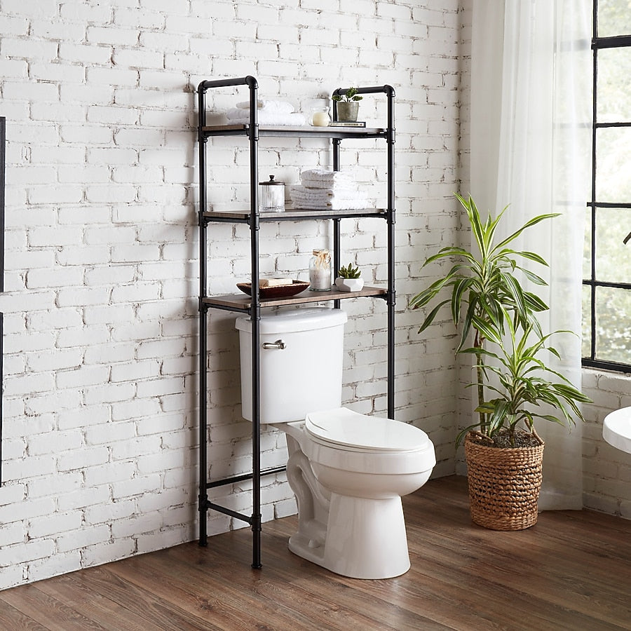 allen + roth 27-in x 64-in x 13-in Pewter