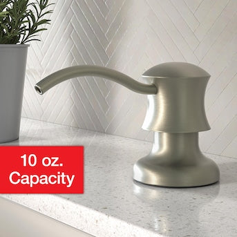 Dearborn Brushed Nickel 10-oz Capacity Deck Mount Soap and Lotion Dispenser