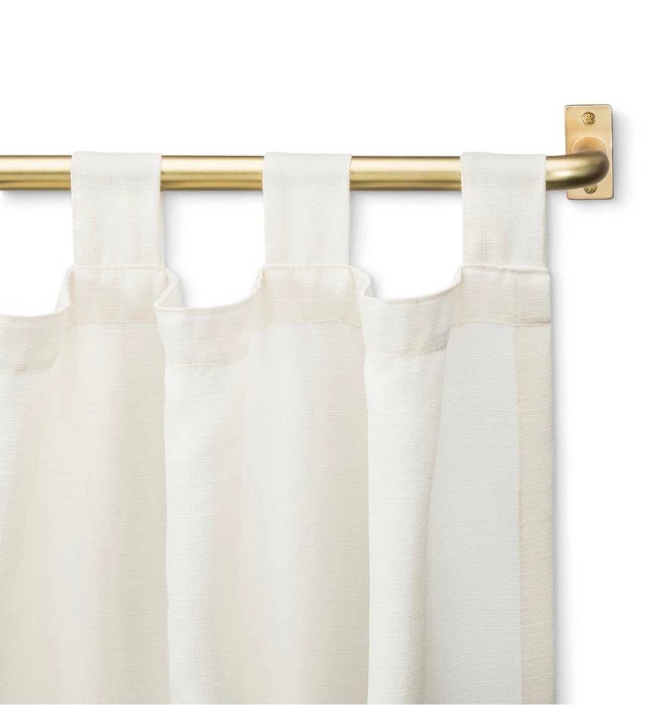 Set of 2 66"-120" Wraparound Blackout Curtain Rod Antique Brass - Threshold™: Gold Steel, Single Rod, 50 lb Capacity