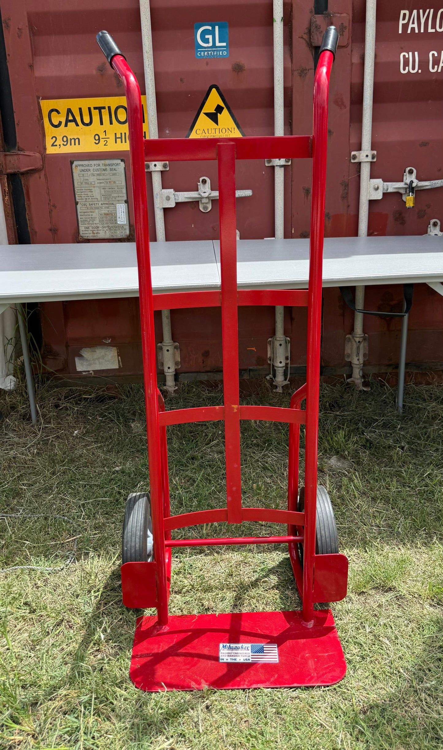 Milwaukee 800-lb Capacity 2 Wheel Red Steel Standard Hand Trolley