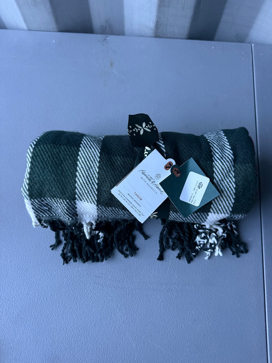 Plaid Woven Throw Blanket Green Plaid - Hearth & Hand™ with Magnolia