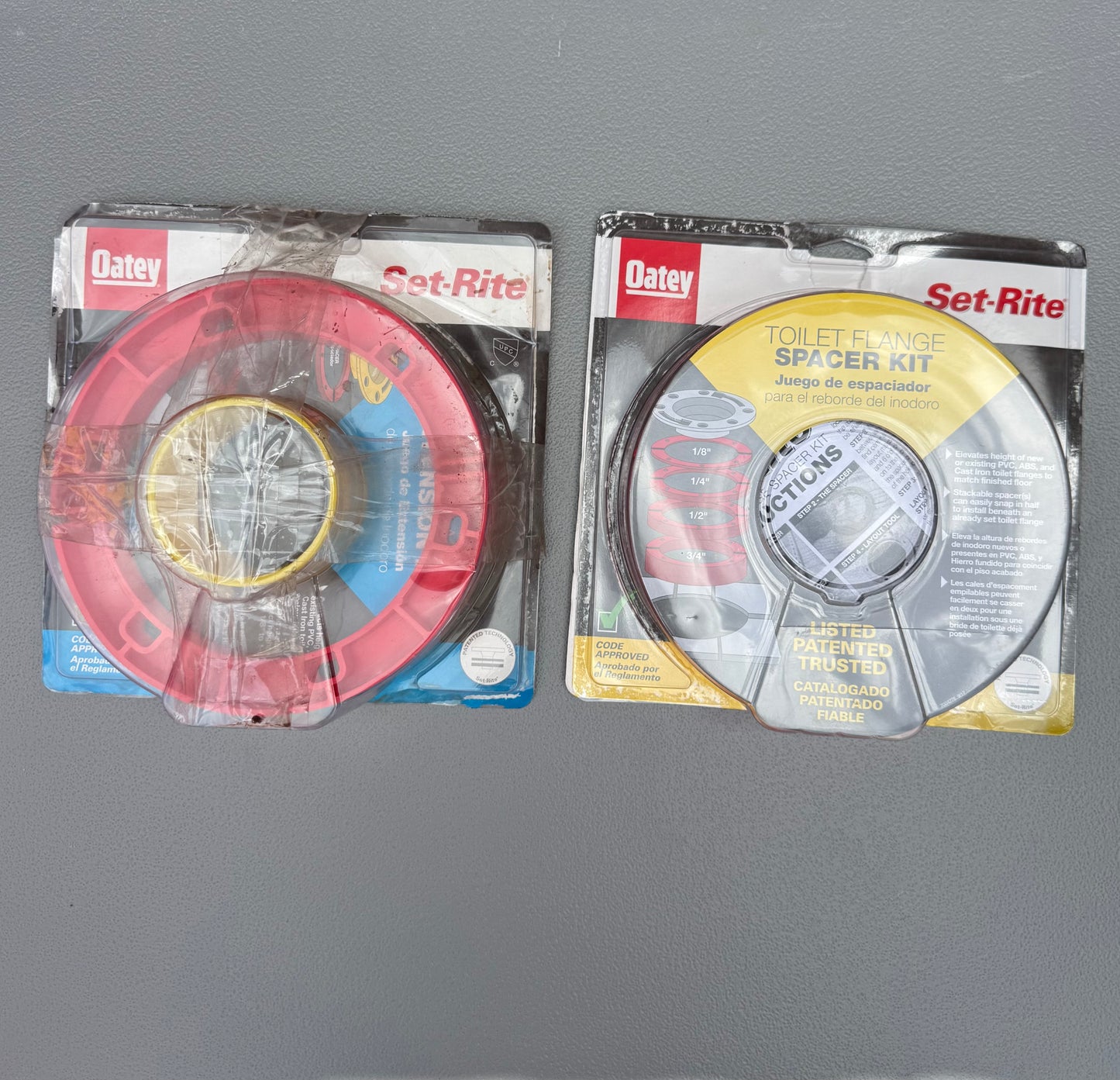 Set of 2 Oatey Set-Rite 7.13-in Red Plastic Toilet flange Extender Kits