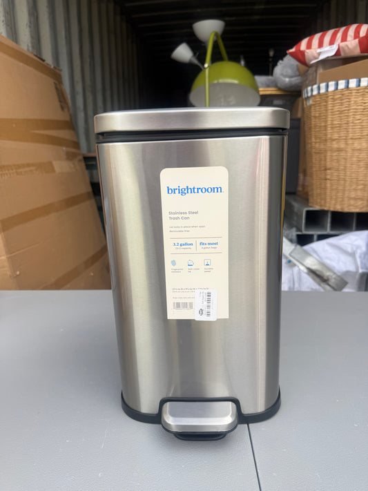 12L Soft Square Stainless Step Trash Can - Brightroom™