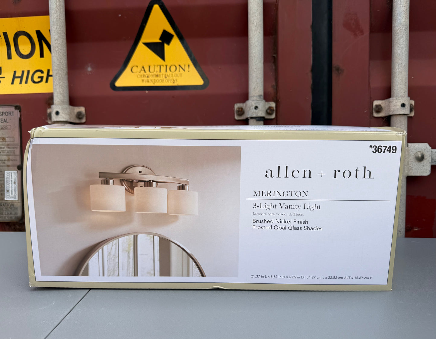 allen + roth Merington 21.5-in 3 Light Brushed Nickel Transitional Bathroom Vanity Light