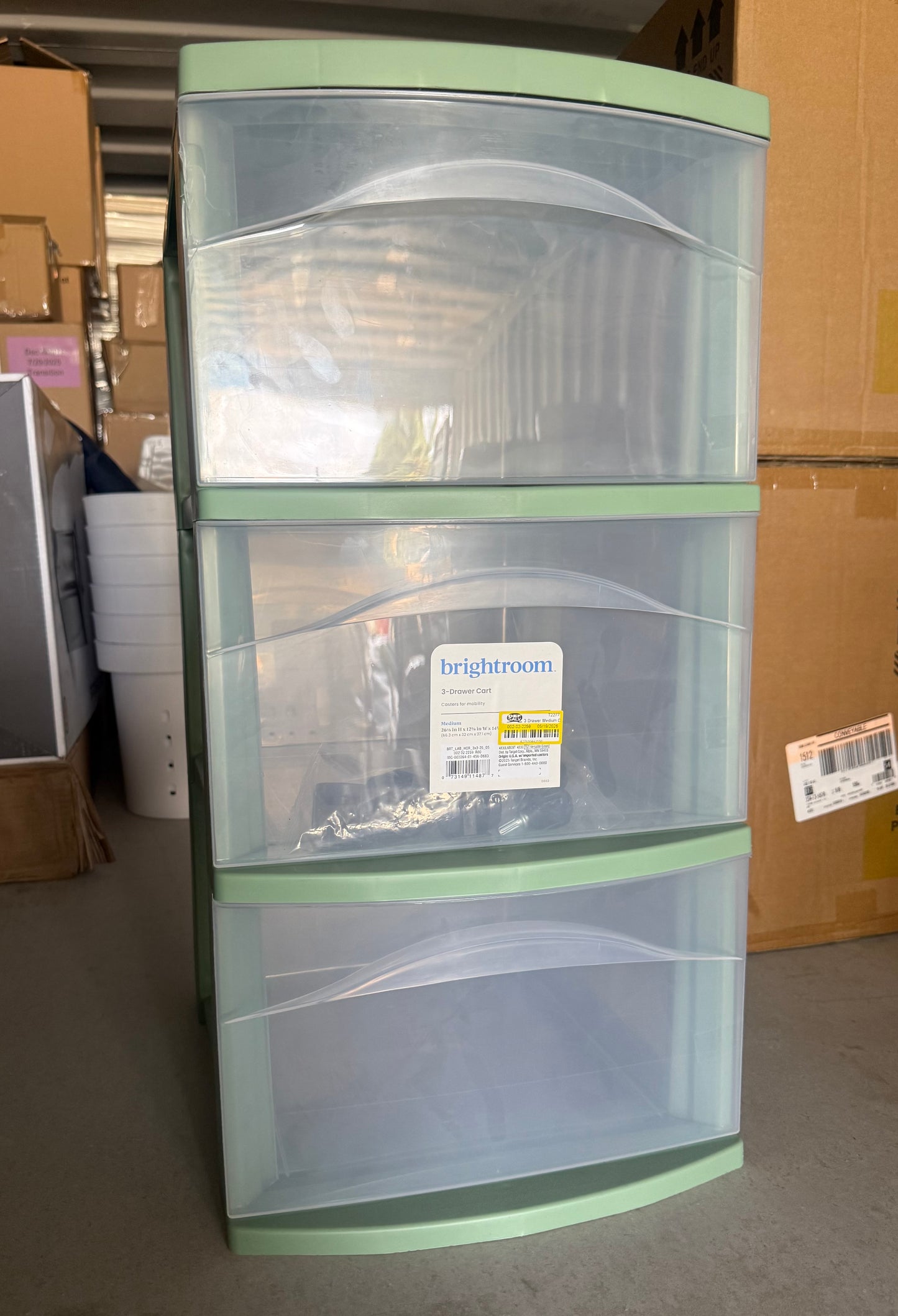 3 Drawer Medium Cart Versatile Green - Brightroom™