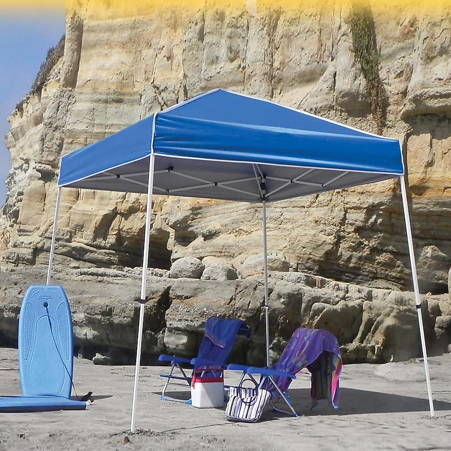 Z-Shade 10-ft x 10-ft Rectangle White steel frame with blue fabric top Pop-Up Canopy