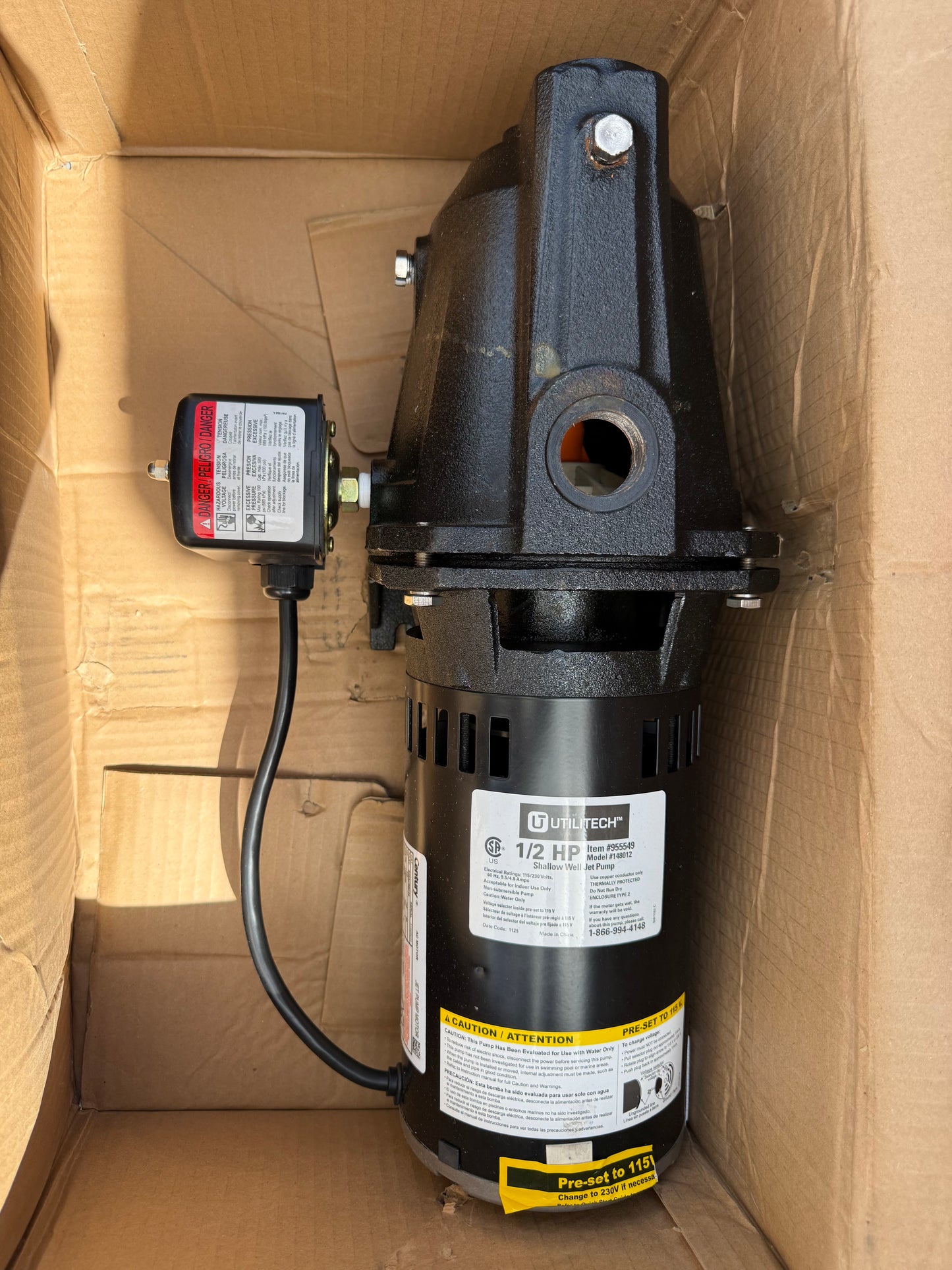 Utilitech 1/2-HP 115 and 230 -Volt 11-Gallon Cast Iron Shallow Well Jet Pump