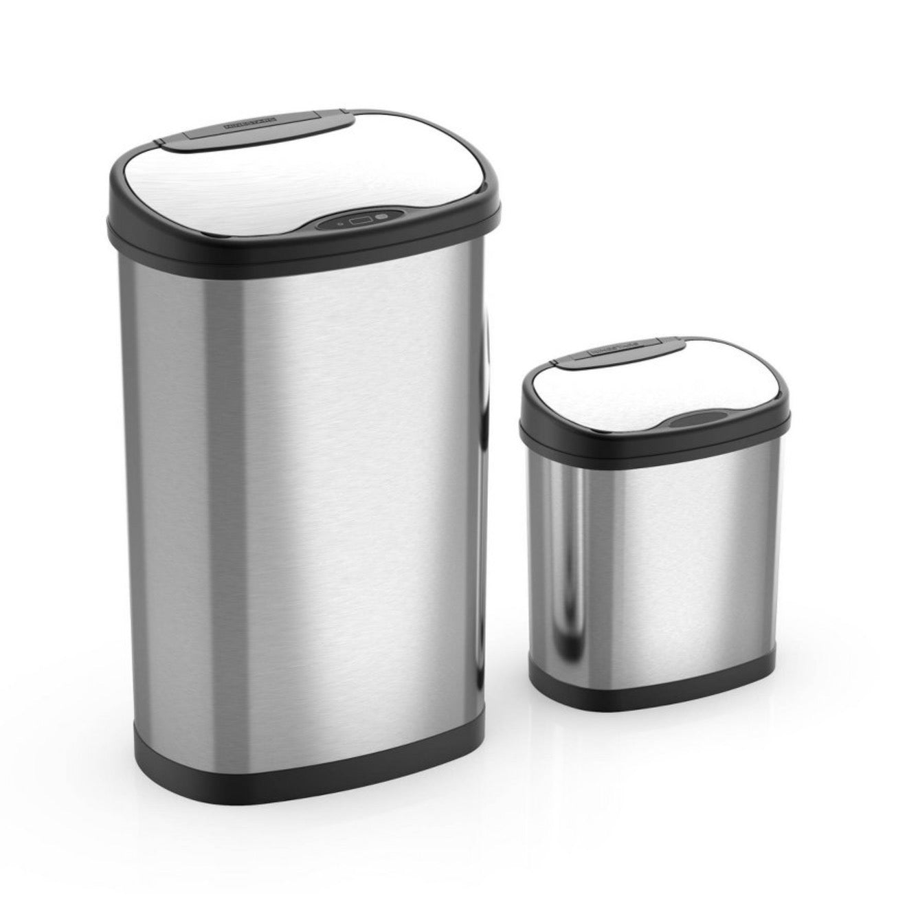 Nine Stars Combo 13gal/50L + 3.2gal/12L Motion Sensor Step Trash Can: Touchless, Dual Compartment